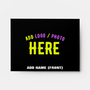 STYLISH MODERN CUSTOMIZABLE BLACK VERIFIED BRANDED ENVELOPE