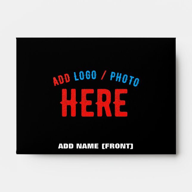 STYLISH MODERN CUSTOMIZABLE BLACK VERIFIED BRANDED ENVELOPE (Front)