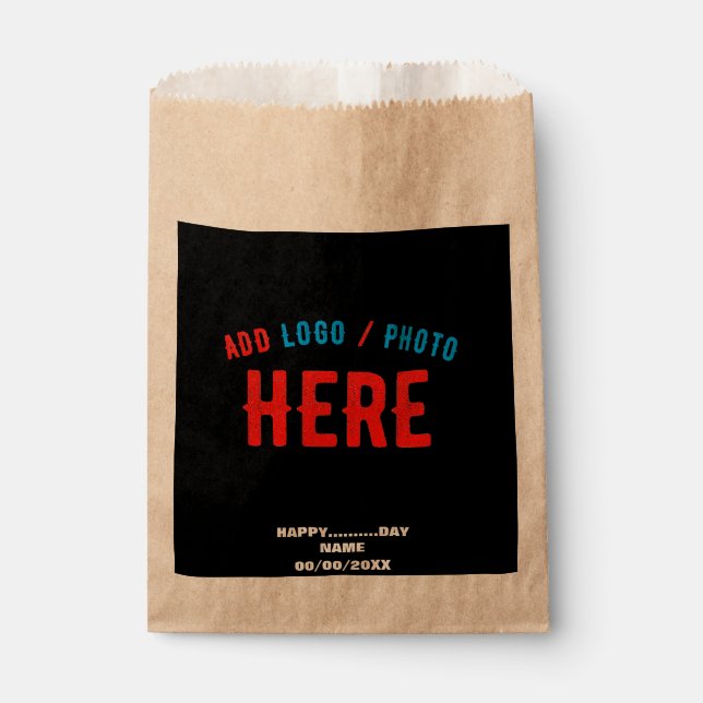 STYLISH MODERN CUSTOMIZABLE BLACK VERIFIED BRANDED FAVOUR BAG (Front)