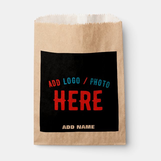 STYLISH MODERN CUSTOMIZABLE BLACK VERIFIED BRANDED FAVOUR BAG (Front)