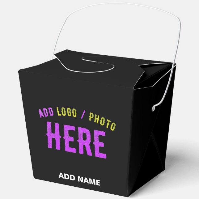 STYLISH MODERN CUSTOMIZABLE BLACK VERIFIED BRANDED FAVOUR BOX (Front)