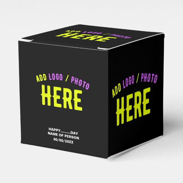 STYLISH MODERN CUSTOMIZABLE BLACK VERIFIED BRANDED FAVOUR BOX (Front Side)