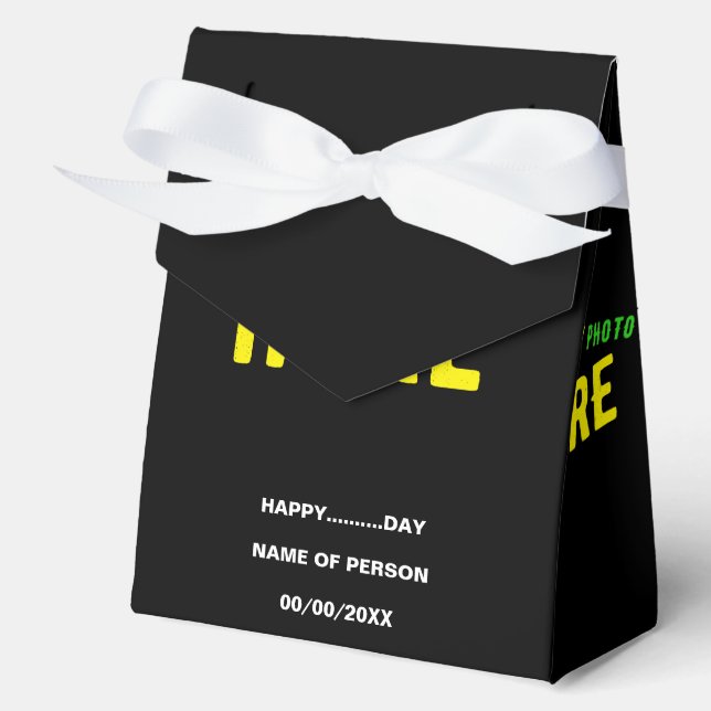 STYLISH MODERN CUSTOMIZABLE BLACK VERIFIED BRANDED FAVOUR BOX (Front)