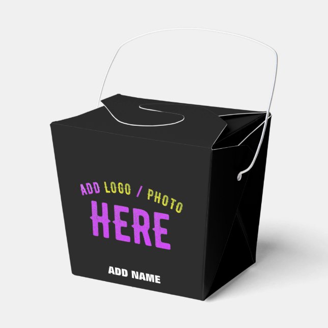 STYLISH MODERN CUSTOMIZABLE BLACK VERIFIED BRANDED FAVOUR BOX (Front Side)