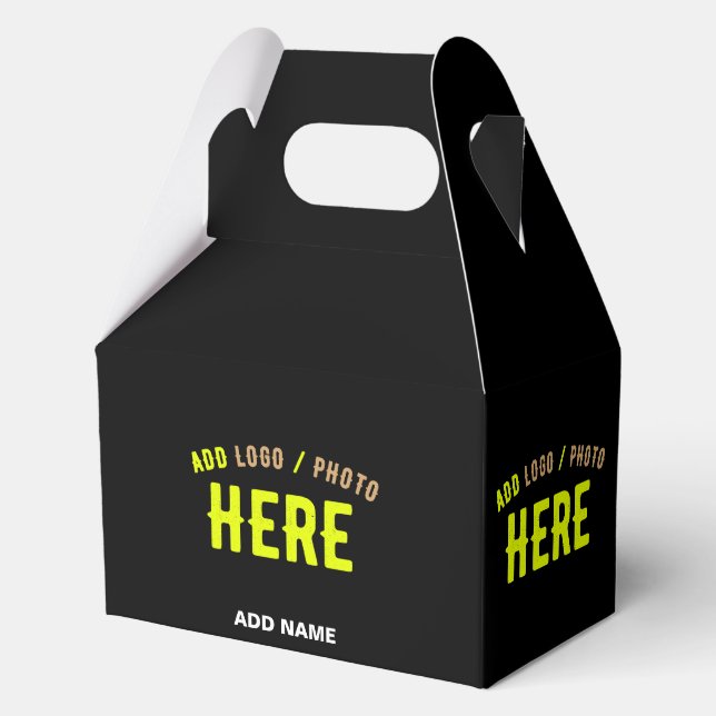 STYLISH MODERN CUSTOMIZABLE BLACK VERIFIED BRANDED FAVOUR BOX (Front)