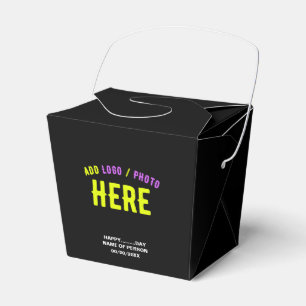 STYLISH MODERN CUSTOMIZABLE BLACK VERIFIED BRANDED FAVOUR BOX