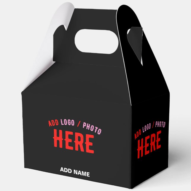 STYLISH MODERN CUSTOMIZABLE BLACK VERIFIED BRANDED FAVOUR BOX (Front)