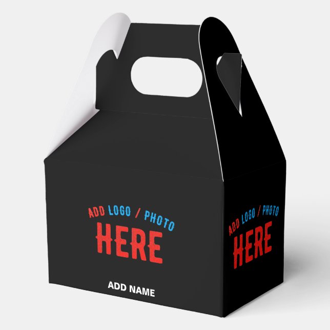 STYLISH MODERN CUSTOMIZABLE BLACK VERIFIED BRANDED FAVOUR BOX (Front)