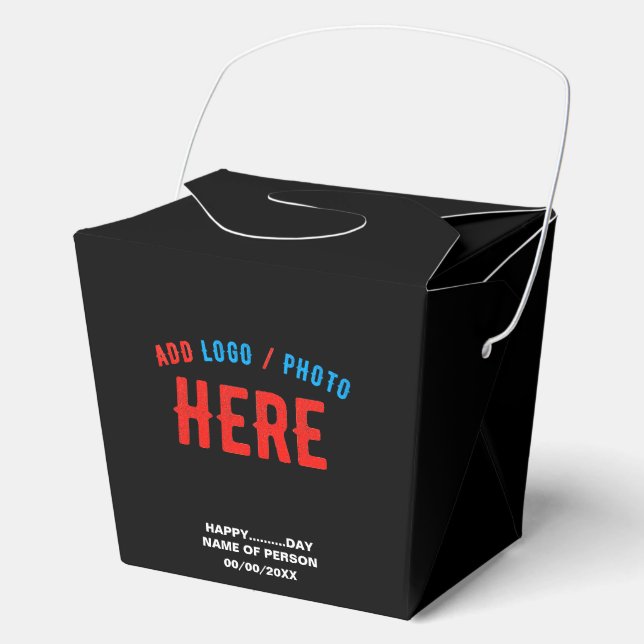 STYLISH MODERN CUSTOMIZABLE BLACK VERIFIED BRANDED FAVOUR BOX (Front)