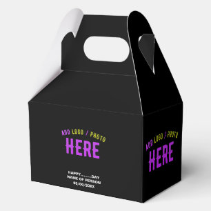 STYLISH MODERN CUSTOMIZABLE BLACK VERIFIED BRANDED FAVOUR BOX
