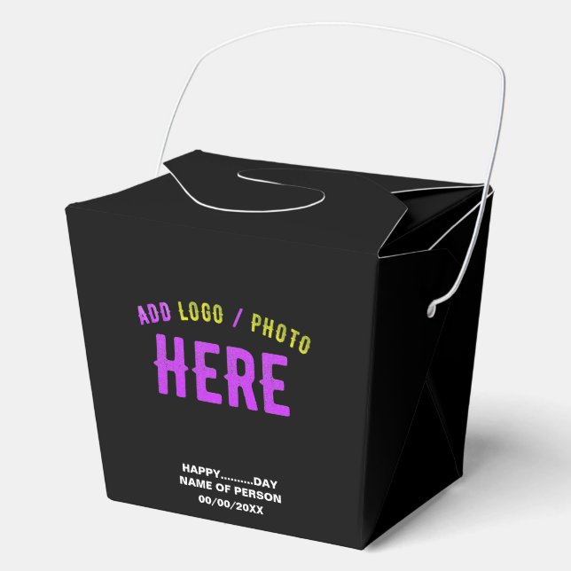 STYLISH MODERN CUSTOMIZABLE BLACK VERIFIED BRANDED FAVOUR BOX (Front)