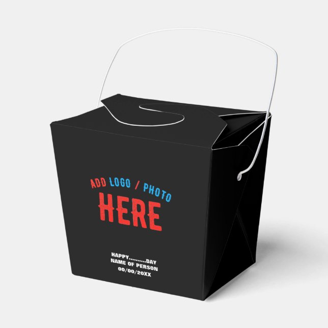 STYLISH MODERN CUSTOMIZABLE BLACK VERIFIED BRANDED FAVOUR BOX (Front Side)