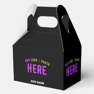 STYLISH MODERN CUSTOMIZABLE BLACK VERIFIED BRANDED FAVOUR BOX