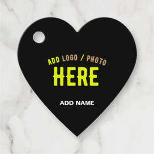 STYLISH MODERN CUSTOMIZABLE BLACK VERIFIED BRANDED FAVOUR TAGS