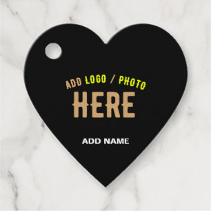 STYLISH MODERN CUSTOMIZABLE BLACK VERIFIED BRANDED FAVOUR TAGS