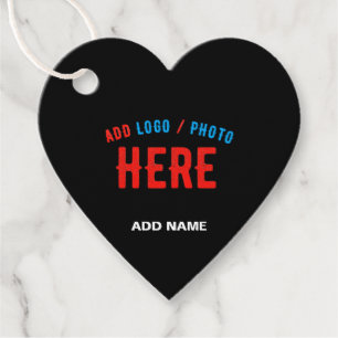 STYLISH MODERN CUSTOMIZABLE BLACK VERIFIED BRANDED FAVOUR TAGS