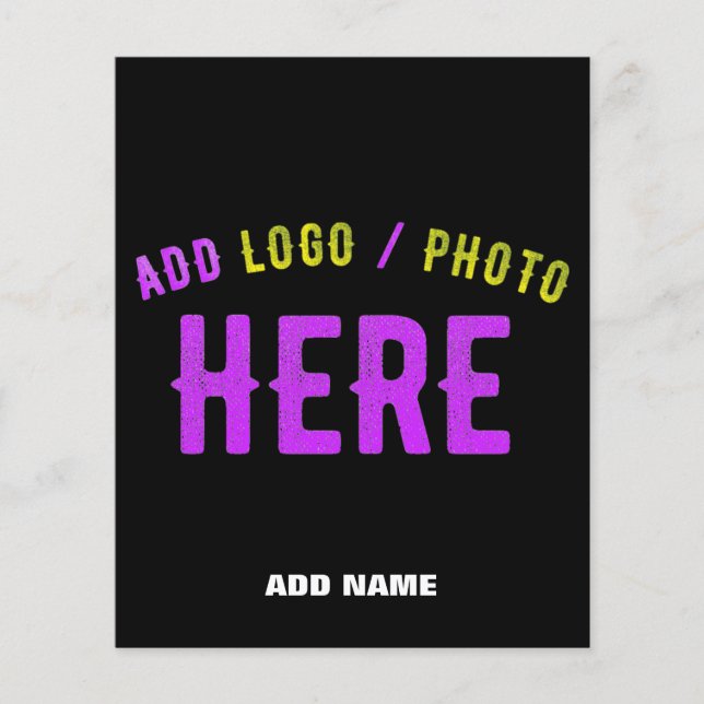 STYLISH MODERN CUSTOMIZABLE BLACK VERIFIED BRANDED FLYER (Front)