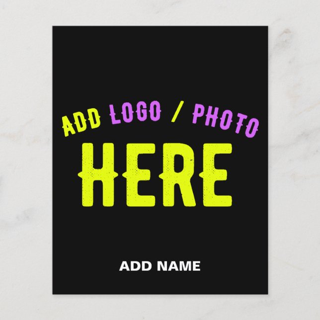 STYLISH MODERN CUSTOMIZABLE BLACK VERIFIED BRANDED FLYER (Front)