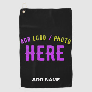 STYLISH MODERN CUSTOMIZABLE BLACK VERIFIED BRANDED GOLF TOWEL