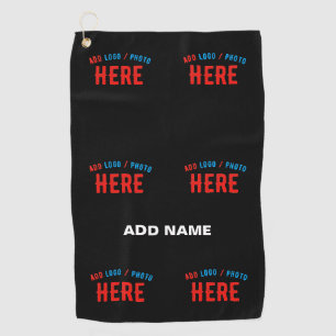 STYLISH MODERN CUSTOMIZABLE BLACK VERIFIED BRANDED GOLF TOWEL