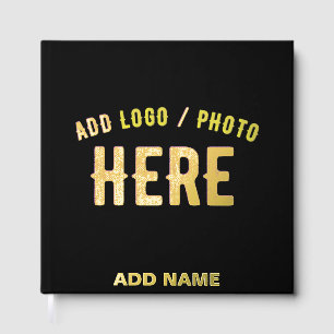 STYLISH MODERN CUSTOMIZABLE BLACK VERIFIED BRANDED GUEST BOOK