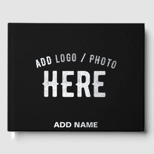 STYLISH MODERN CUSTOMIZABLE BLACK VERIFIED BRANDED GUEST BOOK