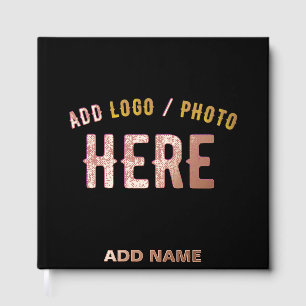 STYLISH MODERN CUSTOMIZABLE BLACK VERIFIED BRANDED GUEST BOOK