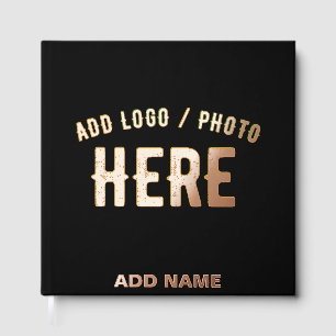 STYLISH MODERN CUSTOMIZABLE BLACK VERIFIED BRANDED GUEST BOOK