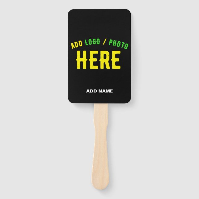 STYLISH MODERN CUSTOMIZABLE BLACK VERIFIED BRANDED HAND FAN (Front)