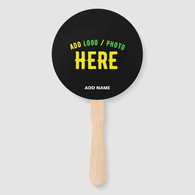 STYLISH MODERN CUSTOMIZABLE BLACK VERIFIED BRANDED HAND FAN (Front)