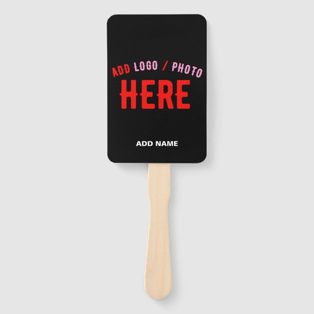 STYLISH MODERN CUSTOMIZABLE BLACK VERIFIED BRANDED HAND FAN (Front)