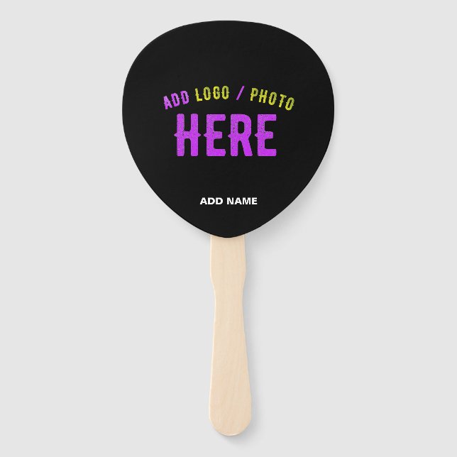 STYLISH MODERN CUSTOMIZABLE BLACK VERIFIED BRANDED HAND FAN (Front)