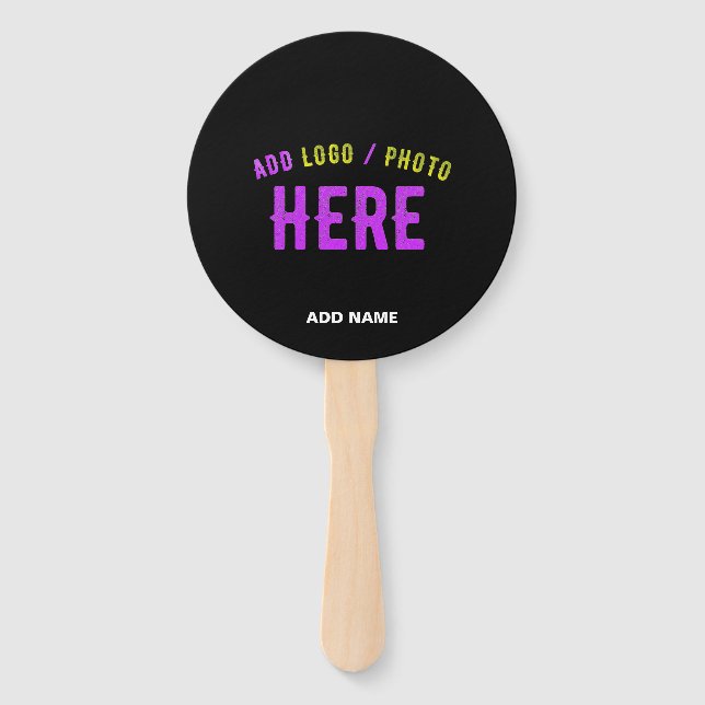 STYLISH MODERN CUSTOMIZABLE BLACK VERIFIED BRANDED HAND FAN (Front)