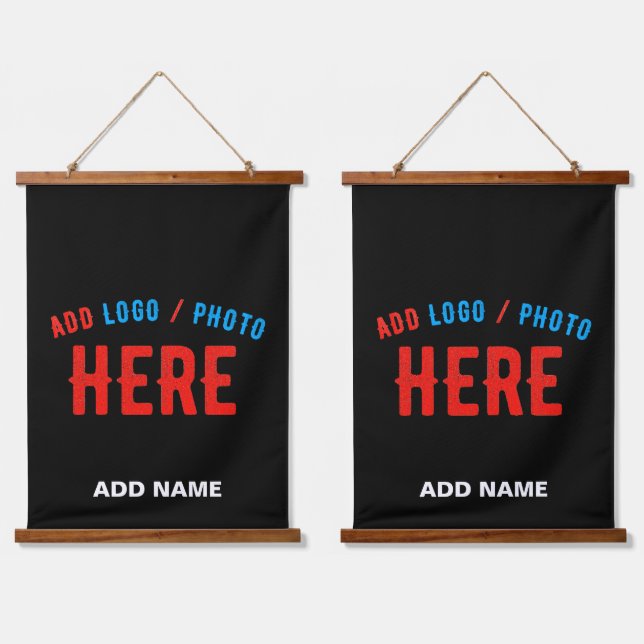 STYLISH MODERN CUSTOMIZABLE BLACK VERIFIED BRANDED HANGING TAPESTRY (Double)