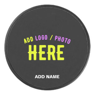 STYLISH MODERN CUSTOMIZABLE BLACK VERIFIED BRANDED HOCKEY PUCK