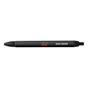 STYLISH MODERN CUSTOMIZABLE BLACK VERIFIED BRANDED INK PEN