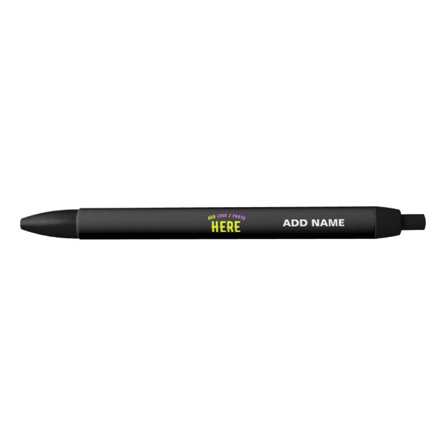 STYLISH MODERN CUSTOMIZABLE BLACK VERIFIED BRANDED INK PEN (Front)