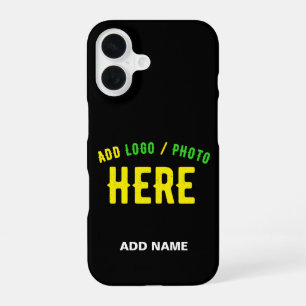 STYLISH MODERN CUSTOMIZABLE BLACK VERIFIED BRANDED iPhone 16 CASE
