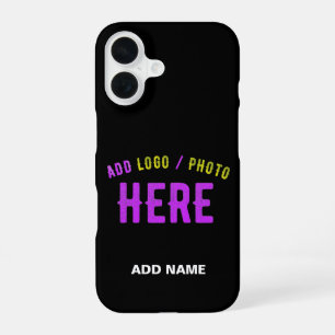STYLISH MODERN CUSTOMIZABLE BLACK VERIFIED BRANDED iPhone 16 CASE