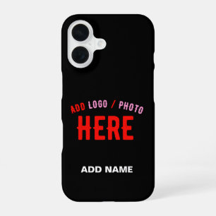 STYLISH MODERN CUSTOMIZABLE BLACK VERIFIED BRANDED iPhone 16 CASE