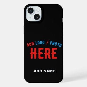 STYLISH MODERN CUSTOMIZABLE BLACK VERIFIED BRANDED iPhone 15 PLUS CASE