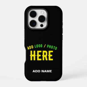 STYLISH MODERN CUSTOMIZABLE BLACK VERIFIED BRANDED iPhone 16 PRO CASE