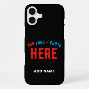 STYLISH MODERN CUSTOMIZABLE BLACK VERIFIED BRANDED iPhone 16 PLUS CASE