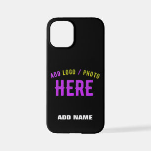 STYLISH MODERN CUSTOMIZABLE BLACK VERIFIED BRANDED iPhone 12 MINI CASE