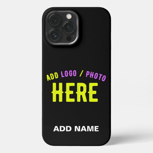 STYLISH MODERN CUSTOMIZABLE BLACK VERIFIED BRANDED iPhone CASE (Back)