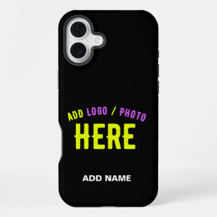 STYLISH MODERN CUSTOMIZABLE BLACK VERIFIED BRANDED iPhone 16 PLUS CASE
