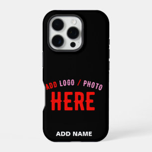 STYLISH MODERN CUSTOMIZABLE BLACK VERIFIED BRANDED iPhone 16 PRO CASE