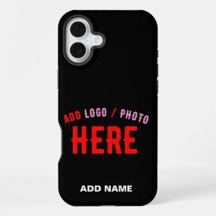 STYLISH MODERN CUSTOMIZABLE BLACK VERIFIED BRANDED iPhone 16 PLUS CASE
