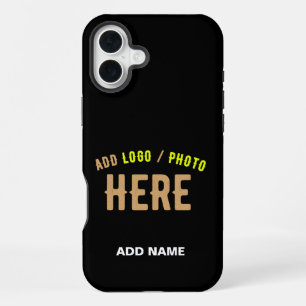 STYLISH MODERN CUSTOMIZABLE BLACK VERIFIED BRANDED iPhone 16 PLUS CASE