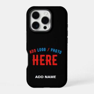 STYLISH MODERN CUSTOMIZABLE BLACK VERIFIED BRANDED iPhone 16 PRO CASE
